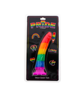 Фаллоимитатор реалистичный Unicorn Dancer на присоске, разноцветный, 17.5 х 3.5 см - No Taboo