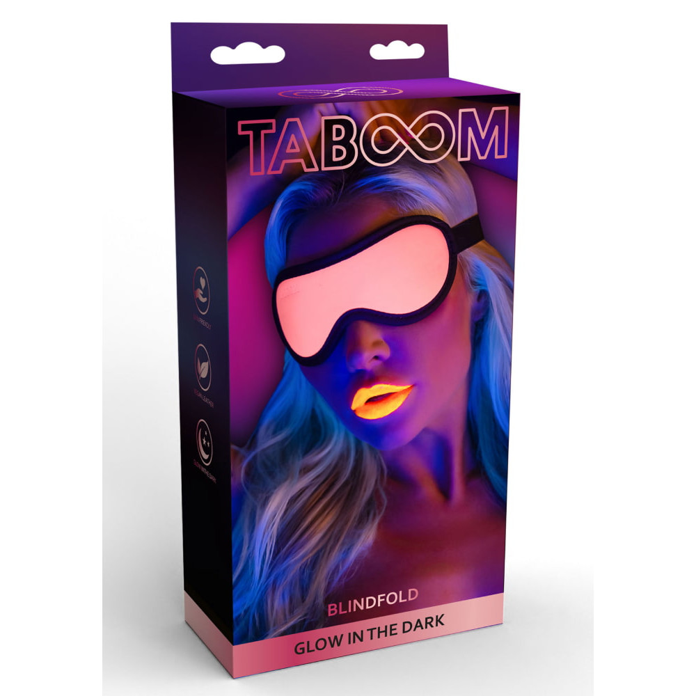Маска с закрытыми глазами, светящаяся в темноте Taboom Glow In The Dark, розово-черная (207747), zoom
