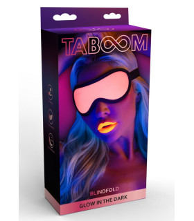 Маска с закрытыми глазами, светящаяся в темноте Taboom Glow In The Dark, розово-черная - No Taboo