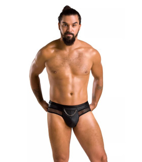 Сексуальні труси Passion Men Tom, S/M, з відкритими сідницями, чорні - No Taboo