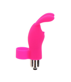 Вибратор на палец с кроликом TOY JOY розовый, 10 х 2.6 см - No Taboo