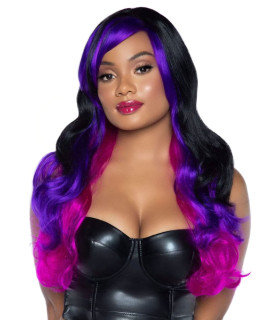 Парик средней длины Leg Avenue черно-фиолетовый - No Taboo