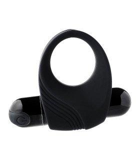 Эрекционное виброкольцо Dreamtoys Ramrod со сменной вибропулей, чёрное, 8 х 3.2 см - No Taboo