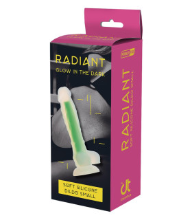  Фаллоимитатор реалистичный светящийся Dream Toys на присоске, зеленый, 17 х 3.5 см - No Taboo