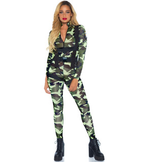 Сексуальный костюм десантницы Leg Avenue, M, Pretty Paratrooper, камуфляжный - No Taboo