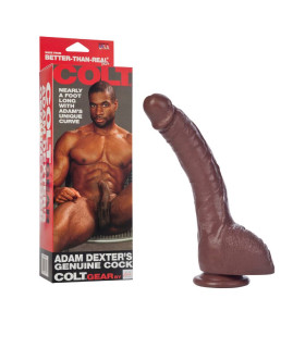 Фаллоимитатор реалистичный COLT Adam Dexter на присоске, коричневый, 21.5 х 4.5 см - No Taboo