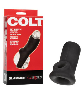 Насадка на член COLT Slammer із кріпленням на мошонці, чорна, 10.7 х 5 см - No Taboo