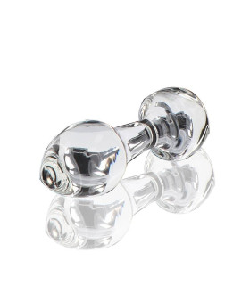 Анальная пробка стеклянная Stargazer прозрачная, 9 х 2.5 см - No Taboo