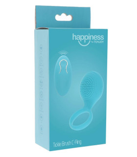 Вибро-эрекционное кольцо с рельефным стимулятором Toy Joy с дистанционным пультом голубое, 8.2 х 3.5 см - No Taboo