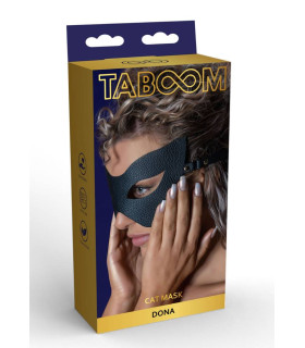 Маска кошки с открытыми глазами Cat Mask Taboom Dona, черная - No Taboo