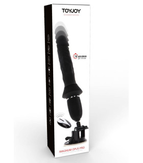 Вибратор реалистичный с фрикциями, на присоске, с пультом Toy Joy черный, 30 х 4.1 см - No Taboo