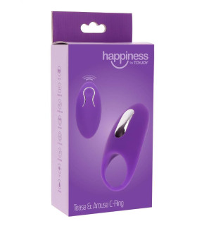 Вибро-эрекционное кольцо с дистанционным пультом Toy Joy фиолетовое, 8.9 х 4.2 см - No Taboo