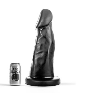 Фалоімітатор гігантський реалістичний All Black на присосці, чорний, 27 х 8.5 см - No Taboo