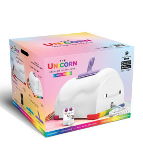 Секс-машина смарт The Unicorn Premium Riding с вибрацией и ротацией, с 2 насадками, белая - No Taboo