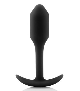 Анальна пробка із зміщеним центром ваги, S, B-vibe Snug Plug 1 чорна, 8.6 х 2.2 см - No Taboo