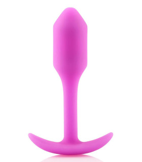 Анальна пробка із зміщеним центром ваги, S, B-vibe Snug Plug 1 рожева, 8.6 х 2.2 см - No Taboo