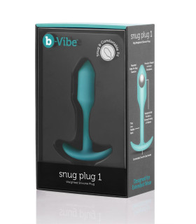 Анальна пробка із зміщеним центром ваги, S, B-vibe Snug Plug 1 м'ятна, 8.6 х 2.2 см - No Taboo