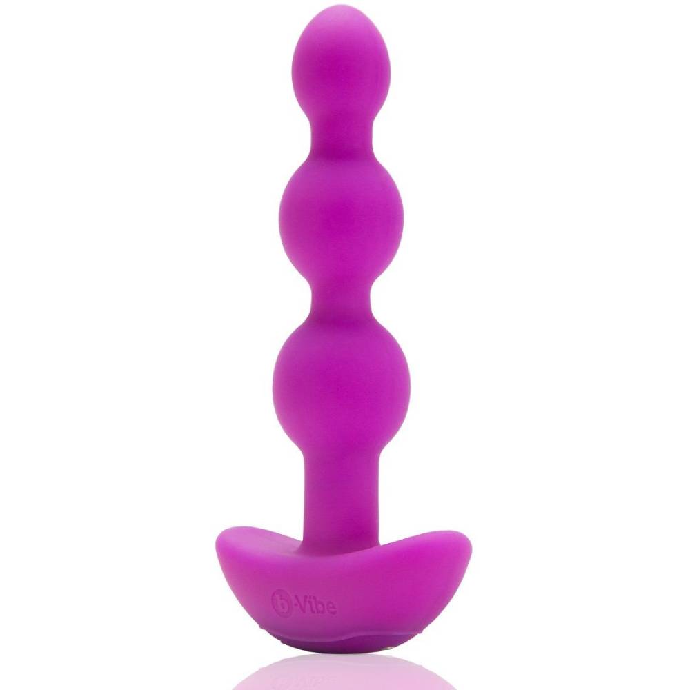 Анальна ялинка з вібрацією B-Vibe Triplet Anal Beads з дистанційним пультом рожева, 13.8 х 3 см (215644), zoom