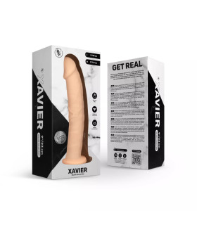 Фаллоимитатор реалистичный гигантский Xavier Real Fantasy Deluxe на присоске, бежевый, 23 х 6 см - No Taboo