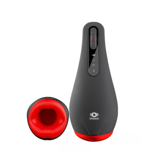 Мастурбатор нереалістичний з підігрівом та вібрацією OTOUCH Airturn2 чорний, 22.4 см - No Taboo