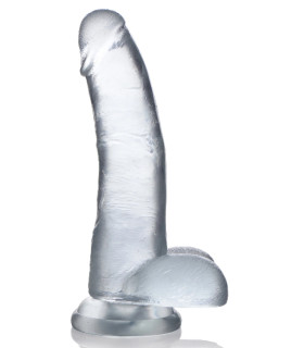 Фаллоимитатор реалистичный гигантский Jock C-Thru на присоске, прозрачный, 23 х 5.3 см - No Taboo