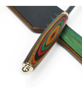 Стек деревянный с разноцветной рукоятью Roomfun черный, 60 см - No Taboo