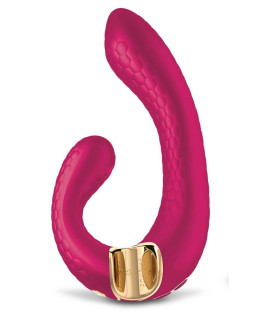 Вагінально-кліторальний вібратор Shunga Miyo нереалістичний, малиновий, 18.5 х 3.7 см - No Taboo