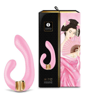 Вагінально-кліторальний вібратор Shunga Miyo нереалістичний, рожевий, 18.5 х 3.7 см - No Taboo