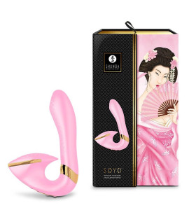 Вагінально-кліторальний вібратор Shunga Soyo нереалістичний, рожевий, 17 х 3.7 см - No Taboo