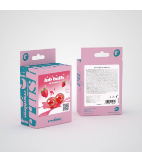 Бразильські кульки для масажу зі смаком полуниці Crushious, 2 шт - No Taboo