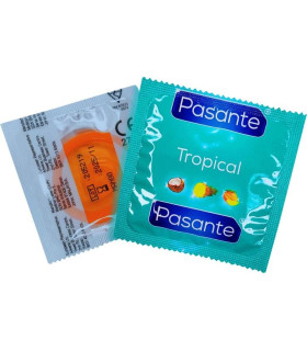 Презервативы со вкусом манго ,53мм , Рasante Tropical condoms, за 1 шт - No Taboo