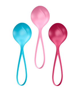 Набір вагінальних кульок Satisfyer різнокольорові, 12.6 х 3.8 см - No Taboo