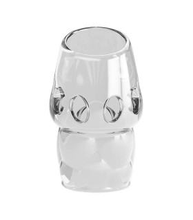 Насадка на член рельєфна, з відкритою голівкою Pretty Love прозора, 6.4 х 3.6 см - No Taboo