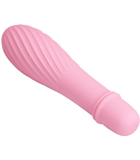 Мини-вибратор рельефный Solomon Pretty Love нежно-розовый, 12 х 2.9 см - No Taboo