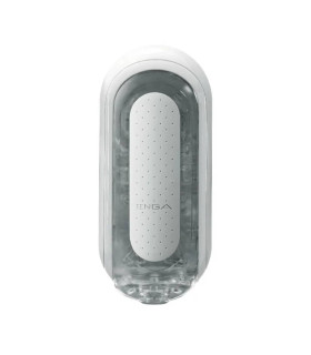 Мастурбатор нереалистичный с вибрацией Tenga - Flip Zero EV белый, 20 х 7 см - No Taboo