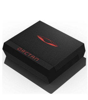 Мастурбатор нереалістичний з вібрацією Orctan червоно-чорний - No Taboo