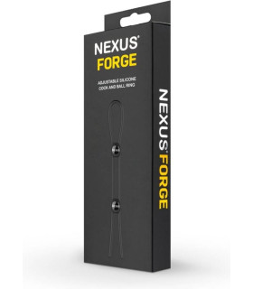 Лассо на член с петлей на мошонку Nexus Forge черное, 40 см - No Taboo