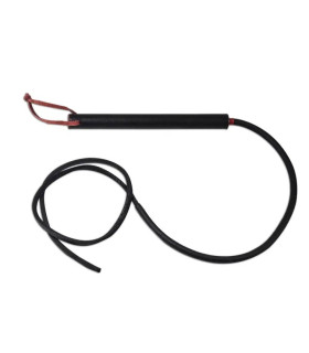 Кнут кожаный WHIPS с петлей на рукояти, черный, 135 см - No Taboo