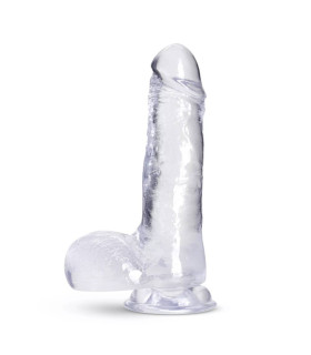 Фаллоимитатор реалистичный на присоске B Yours Plus Rock N’ Roll прозрачный, 18.4 х 4.4 см - No Taboo