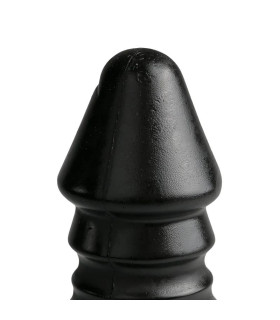 Фаллоимитатор анальный гигантский рельефный All Black черный, 26.5 х 5.5 см - No Taboo