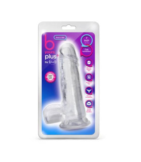 Фаллоимитатор реалистичный на присоске B Yours Plus Rock N’ Roll прозрачный, 18.4 х 4.4 см - No Taboo