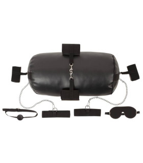 БДСМ набор подушка с фиксаторами Bad Kitty Sex Barrel 7 предметов, черный - No Taboo