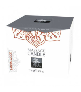Массажная свеча HOT Shiatsu, 130 г, с ароматом сандалового дерева - No Taboo