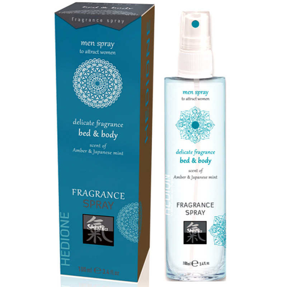 Спрей для постели и тела с феромонами HOT Bed & Body Spray Men с ароматом янтаря и японской мяты, 100 мл (38067), zoom