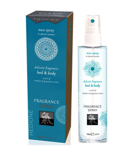 Спрей для постели и тела с феромонами HOT Bed & Body Spray Men с ароматом янтаря и японской мяты, 100 мл - No Taboo