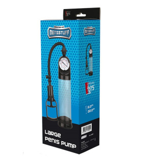 Вакуумная помпа Dream Toys с манометром, прозрачная, 20 х 3 см - No Taboo