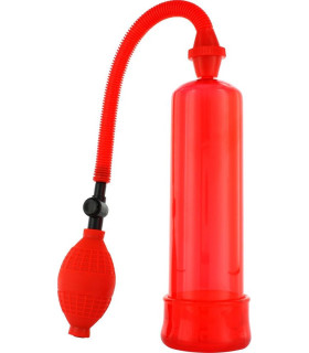 Вакуумна помпа для чоловіків Dream Toys Menzstuff з грушею, червона, 18 х 5.5 см - No Taboo