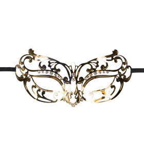 Венецианская маска металлическая, золотая - No Taboo
