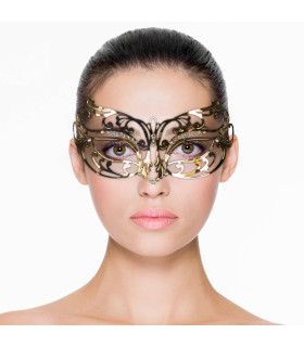 Венецианская маска металлическая, золотая - No Taboo