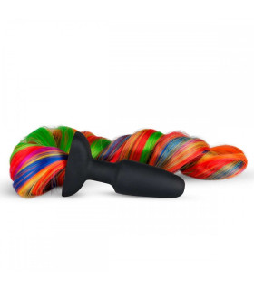 Анальна пробка з райдужним хвостом - No Taboo